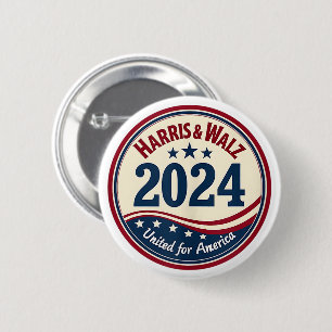 Harris Walz 2024 Kamala Harris Tim Waltz USA flagg Knapp