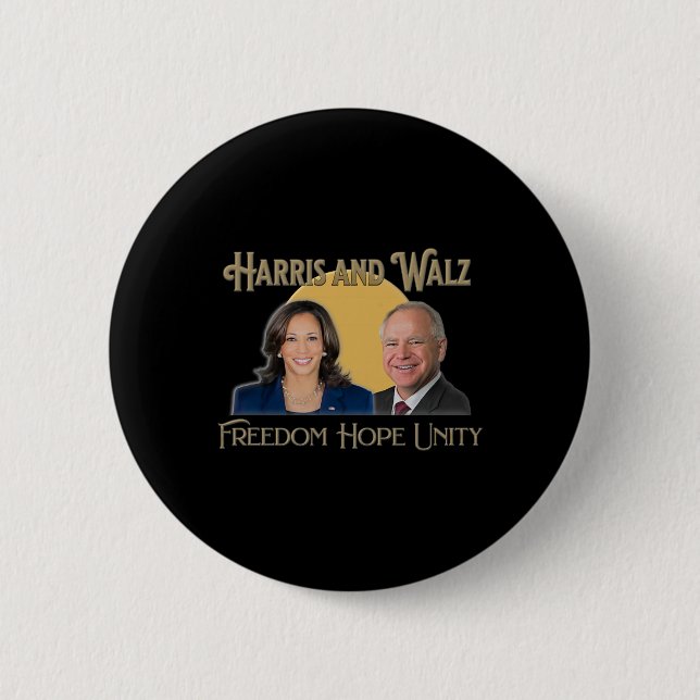 Harris Walz 2024 Kamala Och Tim President Och Vp  Knapp (Framsida)