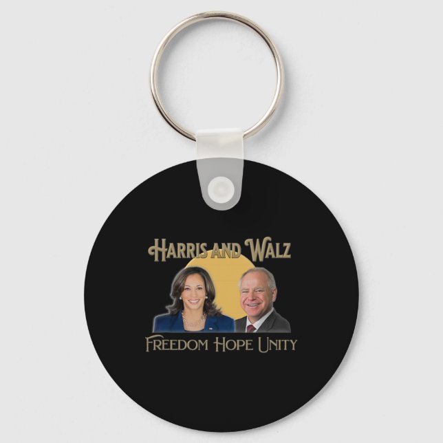 Harris Walz 2024 Kamala och Tim President och VP Nyckelring (Framsida)