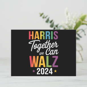 Harris Walz 2024 Kamala Tillsammans Kan Vi LGBT Inbjudningar