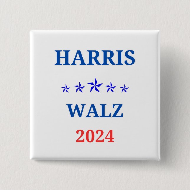 Harris Walz 2024 Kamala Val Knapp (Framsida)