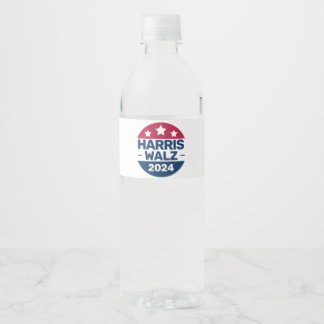 Harris Walz 2024 Kampanj för president Patriotic Vattenflaska Etikett
