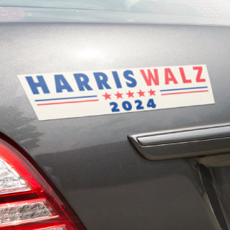 Harris Walz 2024 Kampanj Ivory Bumper Sticker Bildekal