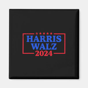 Harris Walz 2024 Kampanj Logotyp Demokrat Slogan K Magnet