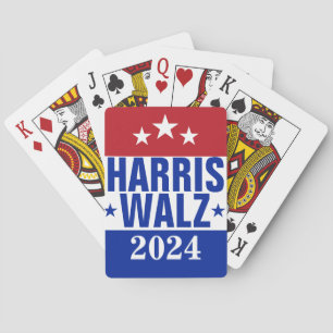 Harris Walz 2024 Kampanj Red Blue Casinokort
