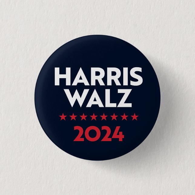 Harris Walz 2024 Knapp (Framsida)