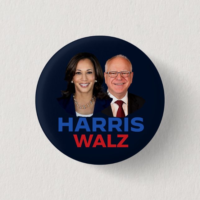 Harris Walz 2024 Knapp (Framsida)