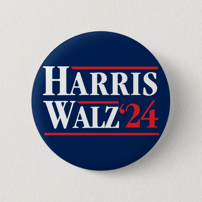 Harris Walz 2024 Knapp (Framsida)