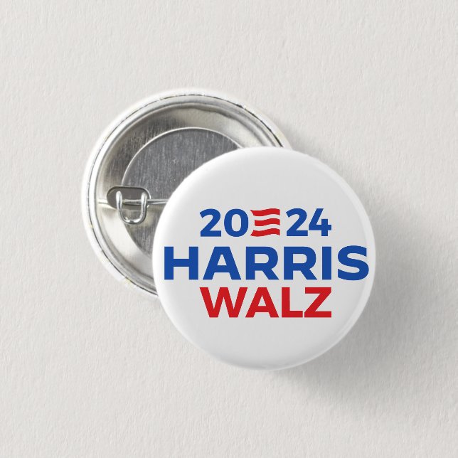 Harris Walz 2024 Knapp (Framsida & baksida)