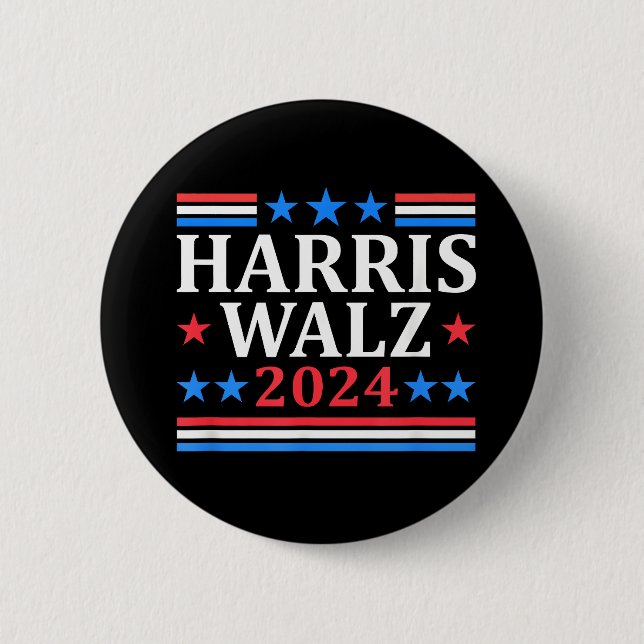 Harris Walz 2024 Knapp (Framsida)