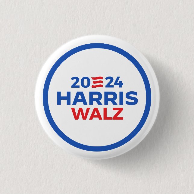 Harris Walz 2024 Knapp (Framsida)