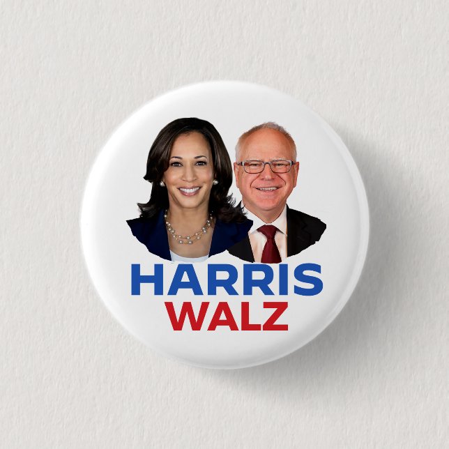 Harris Walz 2024 Knapp (Framsida)