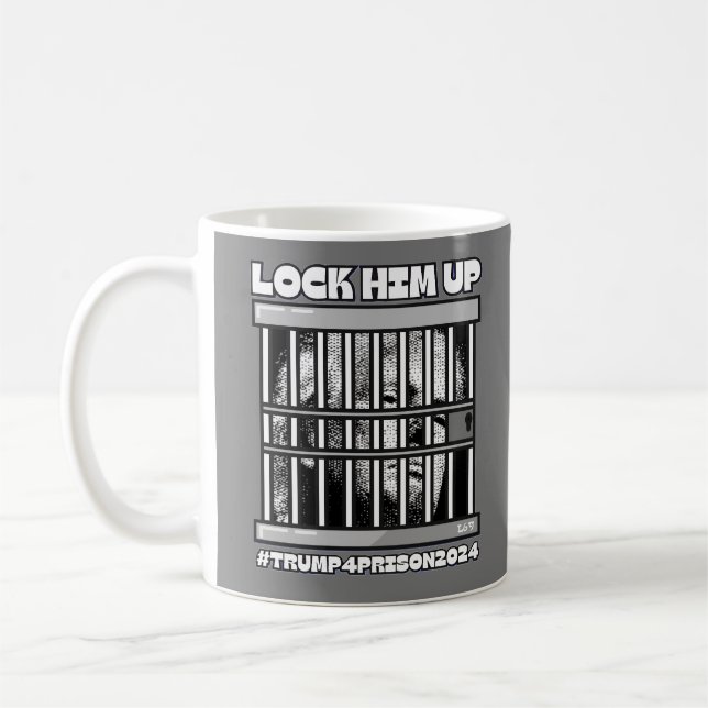 HARRIS-WALZ 2024 LOCK HIM UP KAFFEMUGG (Vänster)