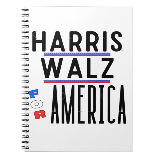 Harris Walz 2024 Pin Anteckningsbok (Framsidan)