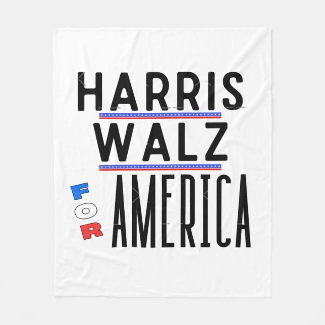 Harris Walz 2024 Pin Fleecefilt (Framsidan)
