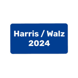 Harris / Walz 2024 Presidenten Kampanj Adressetikett