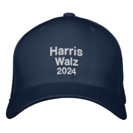 Harris / Walz 2024 Presidenten Kampanj Broderad Keps