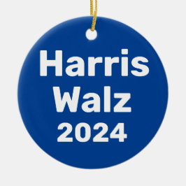 Harris / Walz 2024 Presidenten Kampanj Julgransprydnad Keramik