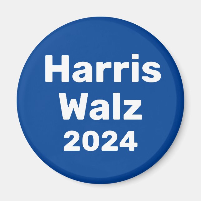 Harris / Walz 2024 Presidenten Kampanj Magnet (Framsidan)