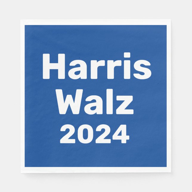 Harris / Walz 2024 Presidenten Kampanj Pappersservett (Framsidan)