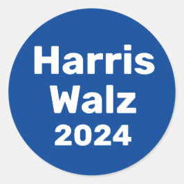 Harris / Walz 2024 Presidenten Kampanj Runt Klistermärke