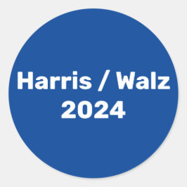 Harris / Walz 2024 Presidenten Kampanj Runt Klistermärke