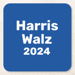 Harris / Walz 2024 Presidenten Kampanj Underlägg Papper Kvadrat