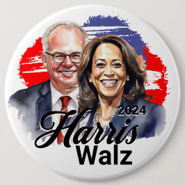 Harris Walz 2024 Presidentval Jumbo-Sized Knapp