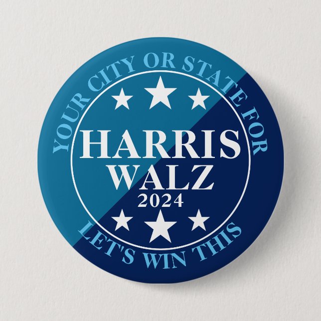 Harris Walz 2024 Presidentval Politisk Knapp (Framsida)
