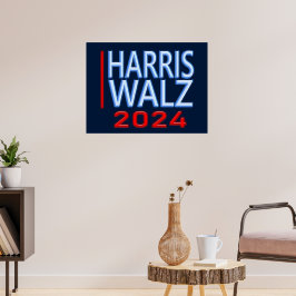 Harris Walz 2024 Presidentval Poster
