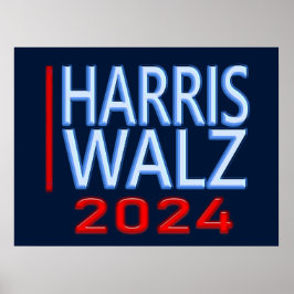 Harris Walz 2024 Presidentval Poster