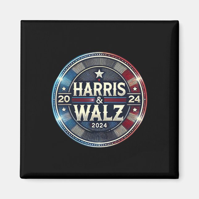Harris Walz 2024 Presidentvalet T Magnet (Framsidan)