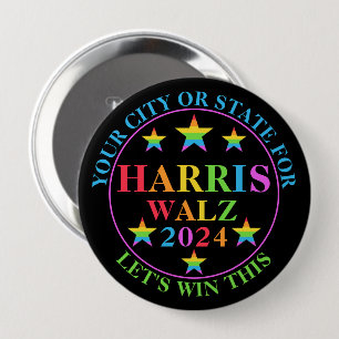 Harris Walz 2024 Pride Anpassningsbar Val Politik Knapp