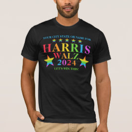 Harris Walz 2024 Pridet Rainbow Stars Coola Val T Shirt