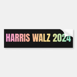 Harris Walz 2024 Rainbow Bildekal