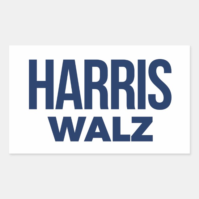 HARRIS WALZ 2024 REKTANGULÄRT KLISTERMÄRKE (Framsida)
