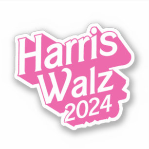 Harris Walz 2024 Rosa Klistermärken