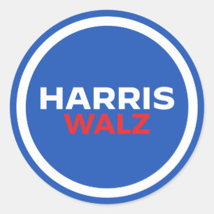 Harris Walz 2024 Runt Klistermärke