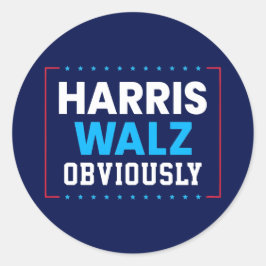 Harris Walz 2024 Runt Klistermärke