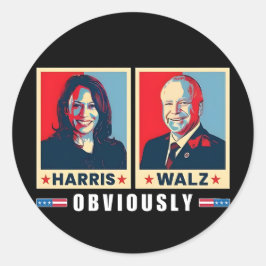 Harris Walz 2024 Runt Klistermärke
