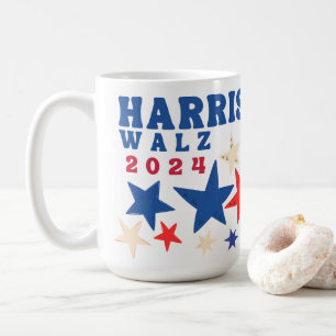 Harris Walz 2024 Stars Democrat Party Val Kaffemugg