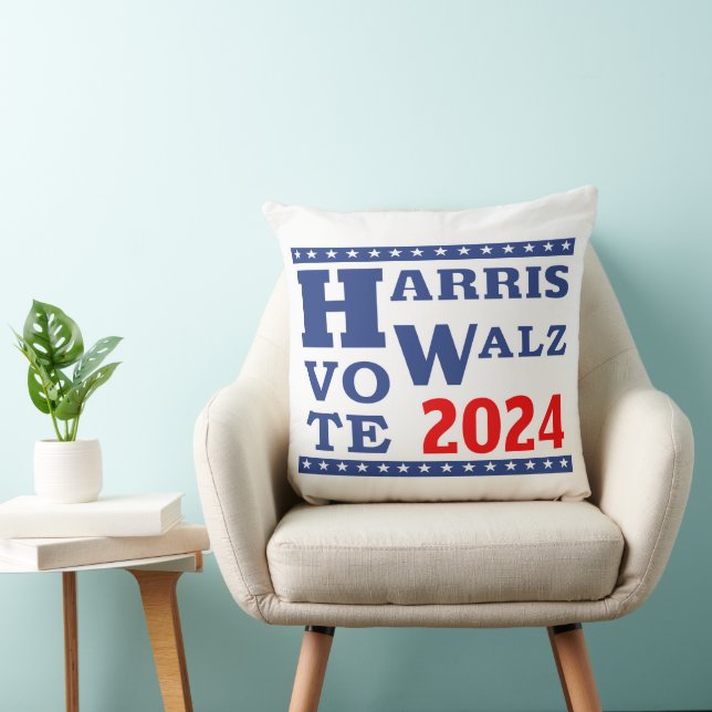 Harris Walz 2024 Stop Creepy Konstig Vote Democrat Kudde (Stol)