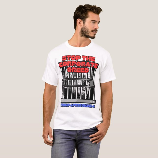 HARRIS-WALZ 2024 STOPPADE BOLAGSGREED T SHIRT (Hel framsida)