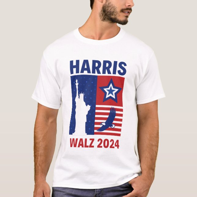 Harris Walz 2024 T Shirt (Framsida)