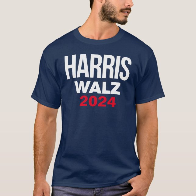 Harris Walz 2024 T Shirt (Framsida)