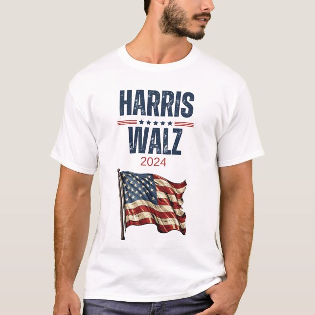 Harris Walz 2024 T Shirt (Framsida)