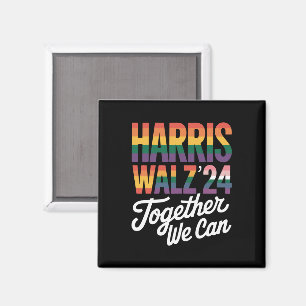 Harris Walz 2024 Tillsammans kan vi Valet LGBTQIA Magnet