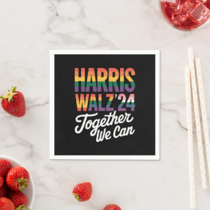 Harris Walz 2024 Tillsammans kan vi Valet LGBTQIA Pappersservett