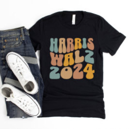 Harris Walz 2024-Trendiget Vågigt Boho Hoodie