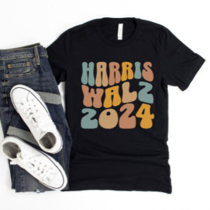 Harris Walz 2024-Trendiget Vågigt Boho Hoodie